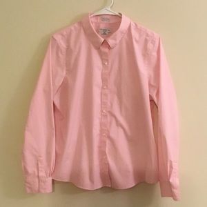 Liz Claiborne Petite Wrinkle Free Pale Pink Blouse